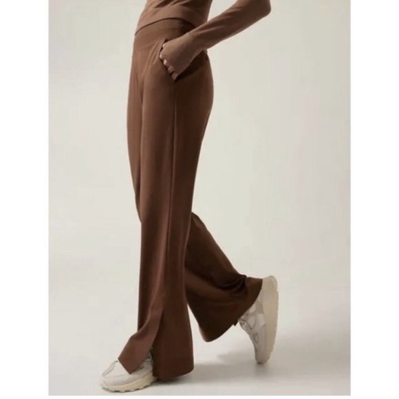 Athleta Pants - Athleta Venice Flare Split Pants Brown Medium